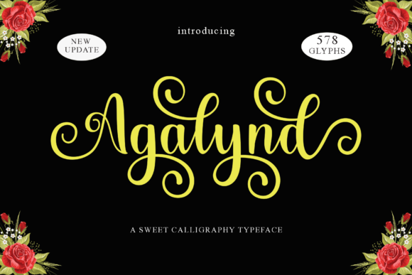 Agalynd: A Romantic Script Font for Digital Branding