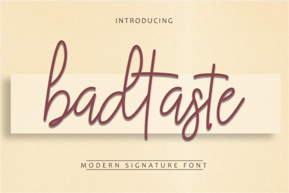Bad Taste: A Script Font for Editorial Elegance
