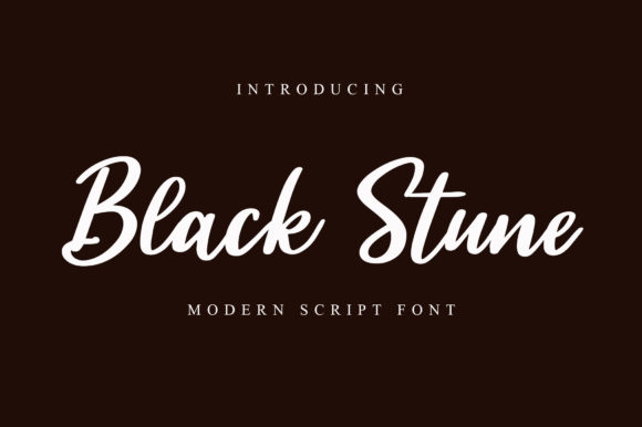 Black Stune: A Script Font for Editorial Elegance