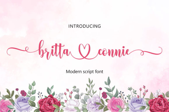 Britta Connie: A Romantic Script Font for Handmade Creators