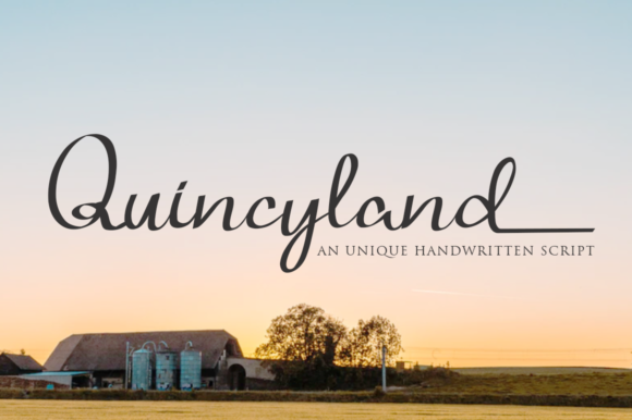 Quincyland: A Modern Script Font for Editorial Design