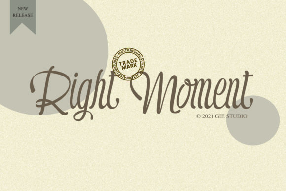 Right Moment: A Script Font for Editorial Elegance