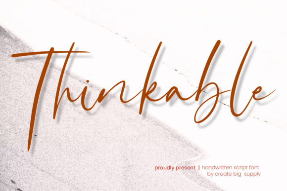 Thinkable: A Script Font for Editorial Elegance